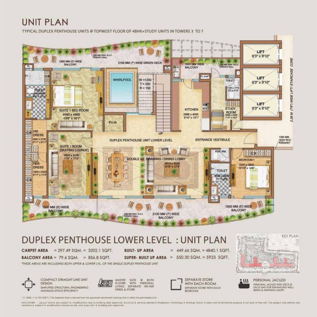 Au Aspire Silicon - Unit plan Duplex Penthouse