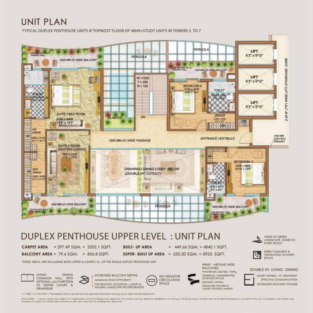 Au Aspire Silicon - Unit plan Duplex Penthouse